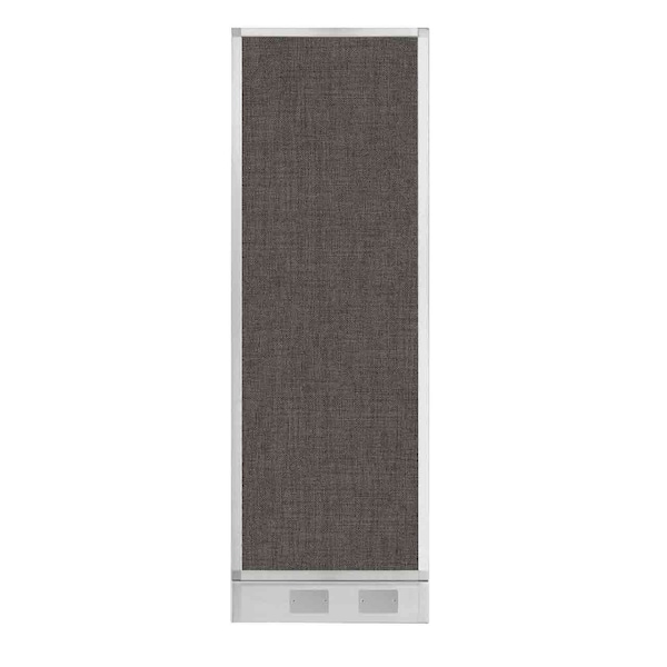 Hush Panel Configurable Cubicle Partition 2' x 6' Mocha Fabric W/ Cable Channel
